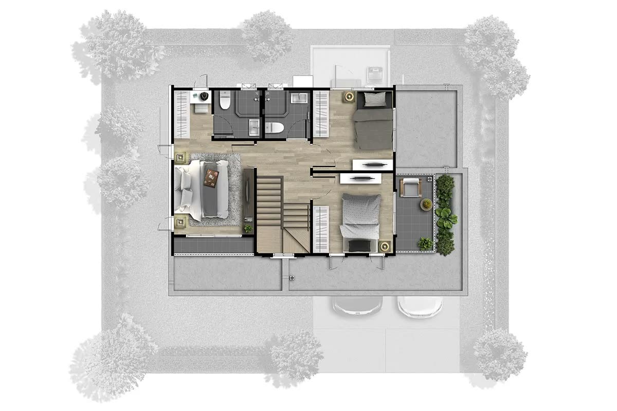 Barley 2nd floor plan at Anasiri Paklok