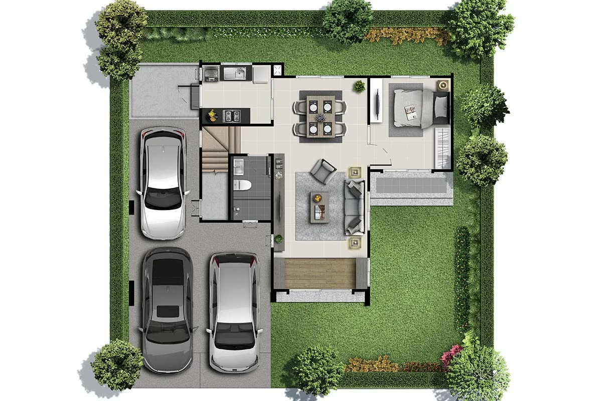 Millet 1st floor plan at Anasiri Paklok