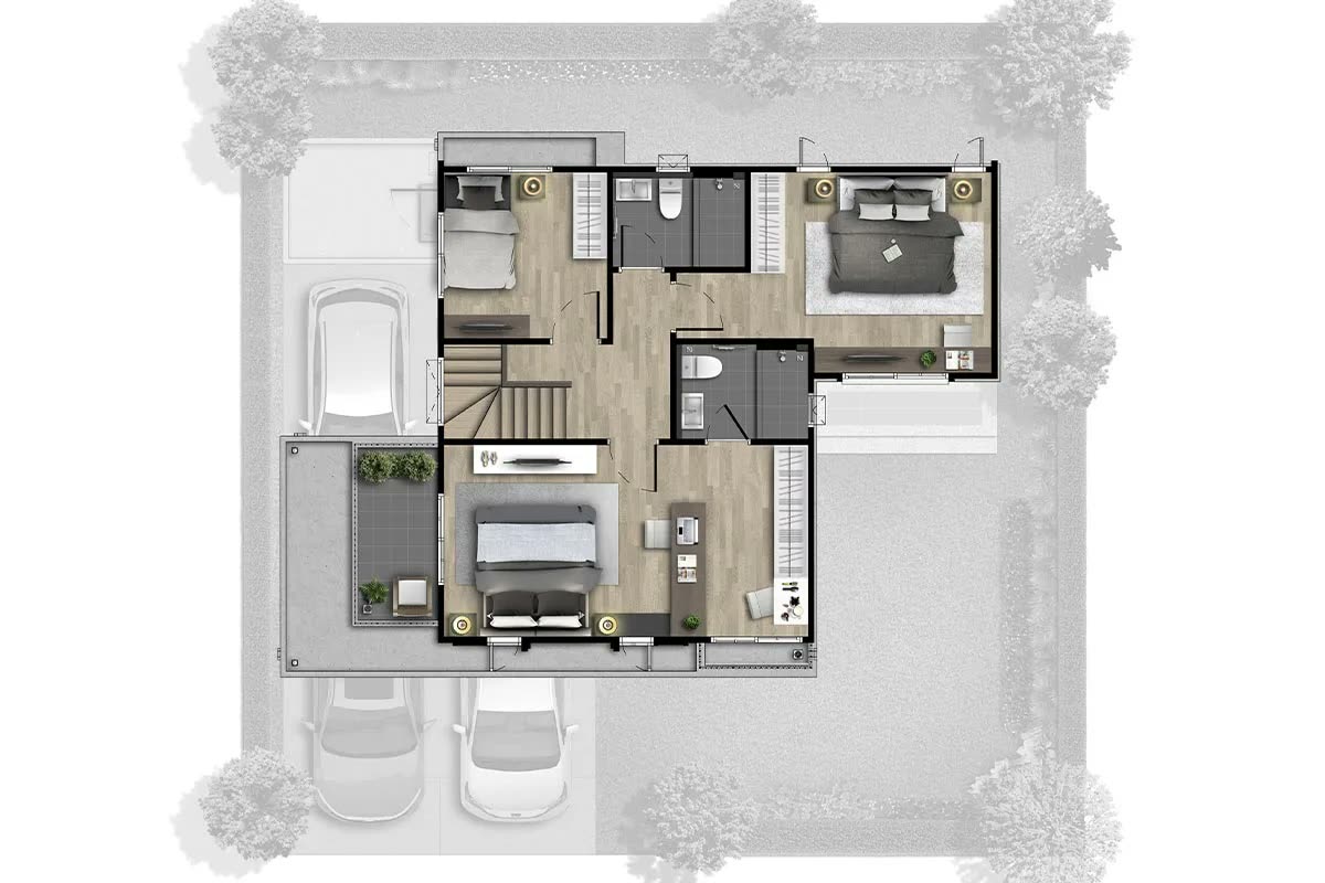 Millet 2nd floor plan at Anasiri Paklok